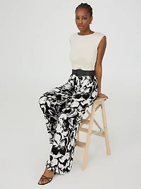 Floral Wide-Leg Palazzo Pants