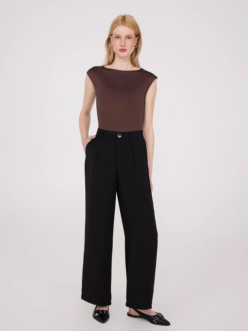 Mid-Rise Wide-Leg Pants