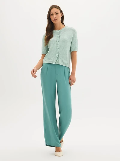 Pantalon à jambe large en tissu Airflow