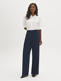 Pleated Wide-Leg Pants
