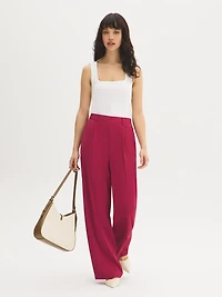 Pleated Wide-Leg Pants