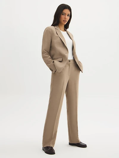 Crepe Straight-Leg Pants