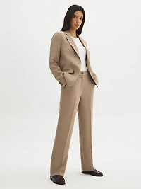 Crepe Straight-Leg Pants