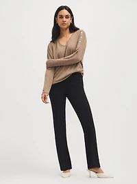 Straight Leg Crepe Pants