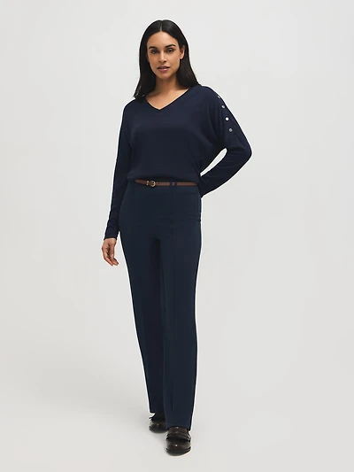Belted Crepe Pants