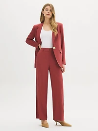 Wide-Leg Linen-Blend Pants