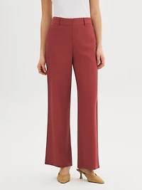 Wide-Leg Linen-Blend Pants