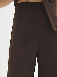 Pantalon à jambe large en tissu crêpe