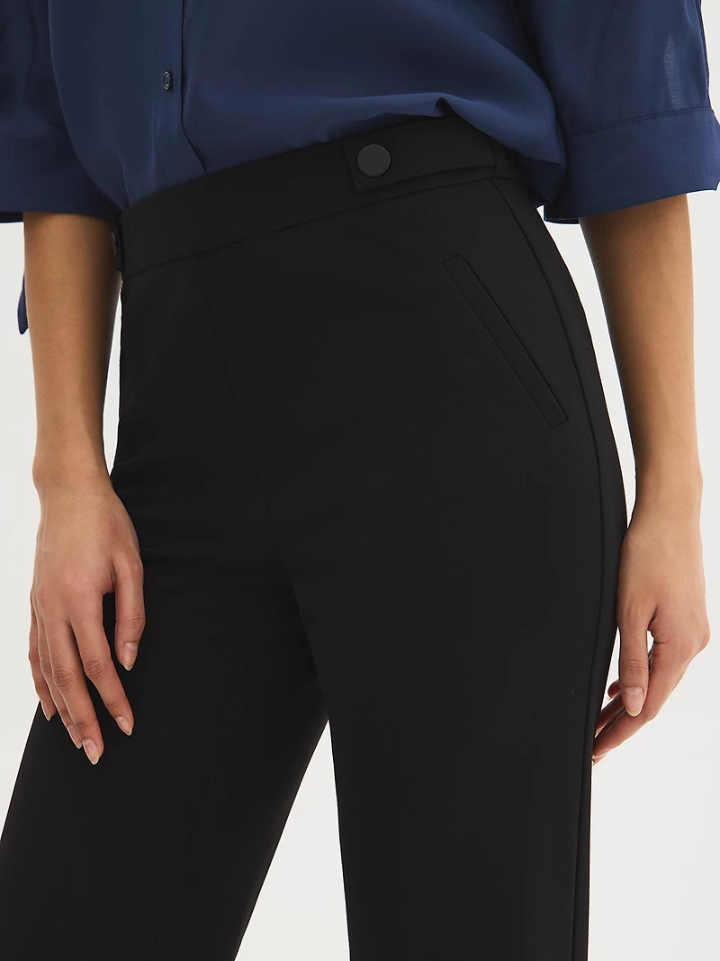 Pantalon en crêpe tricoté