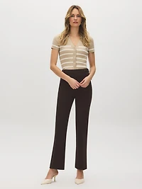 Pantalon en crêpe tricoté