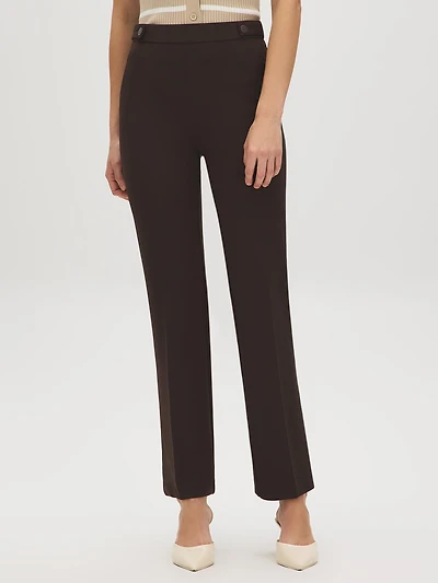 Pantalon en crêpe tricoté