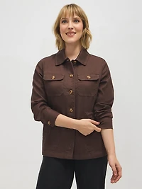 Cotton-Blend Cargo Jacket