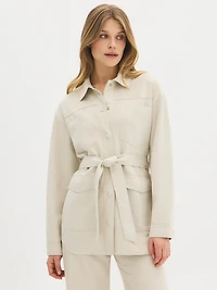 Veste portefeuille en faux suède