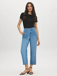Mid-Rise Cropped Jeans