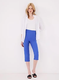 Pantalon capri avec ourlet fendu
