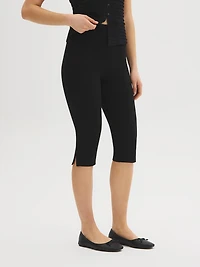 Slit Hem Capri Pants