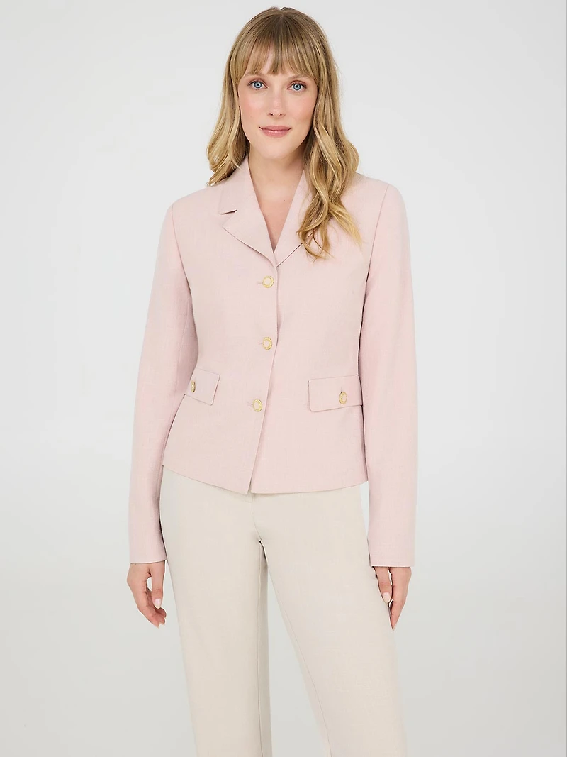 Blazer à 3 boutons et col cranté