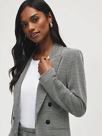 Jacquard Double-Breasted Blazer