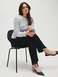 Blazer en tricot bouclé sans col et ceinturé