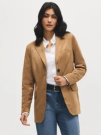 Blazer en faux suède