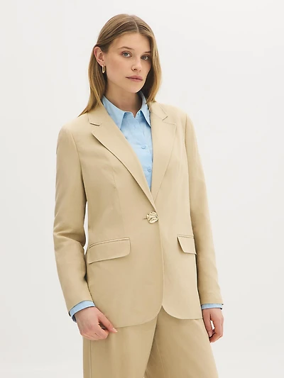 Blazer en mélange de lin