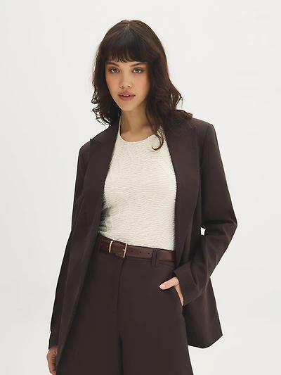 Linen-Blend Blazer
