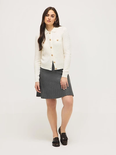 Jupe plissée en tricot