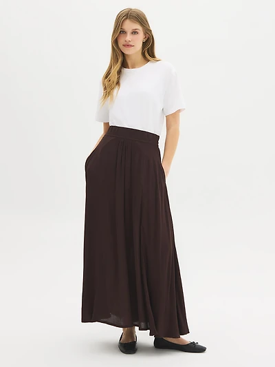 Crinkle Maxi Skirt