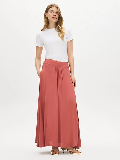Crinkle Maxi Skirt
