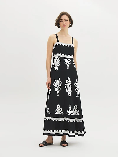 Printed Tiered Maxi Dress