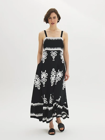 Printed Tiered Maxi Dress
