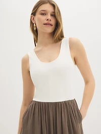 2-Piece look Cotton-Blend Jumpsuit