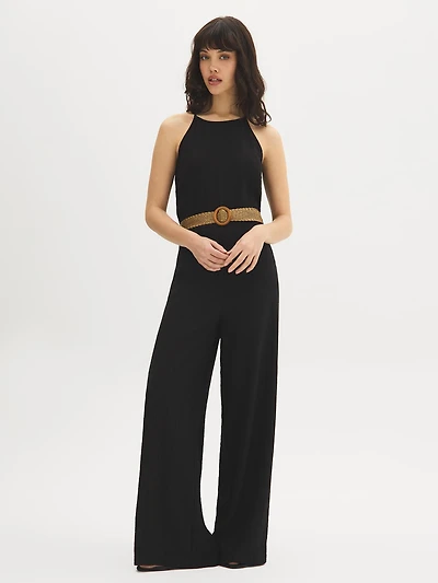 Halter Neck Wide-Leg Jumpsuit