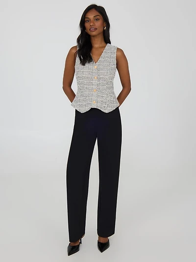 Bouclé Vest Jumpsuit
