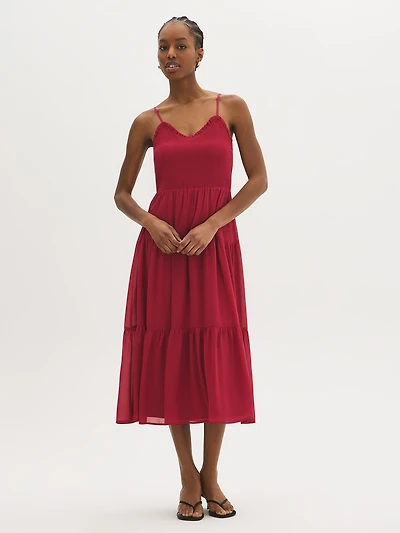 Tiered Chiffon Dress