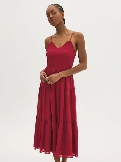 Tiered Chiffon Dress