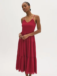 Tiered Chiffon Dress