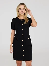 Robe boutonnée à manches courtes