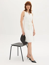 Pinstripe Sleeveless Blazer Dress