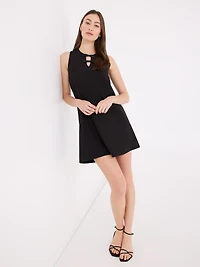 A-Line Mini Dress With Satin Bow Details
