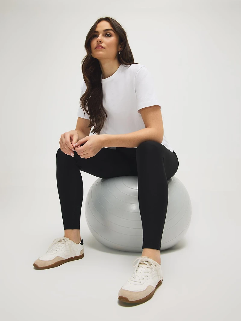 Wide Waistband Brushed Leggings