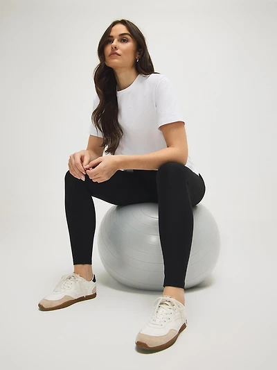 Wide Waistband Brushed Leggings