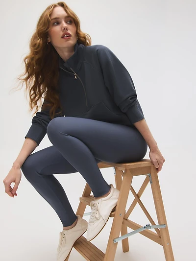 Leggings brossés à large bande de taille