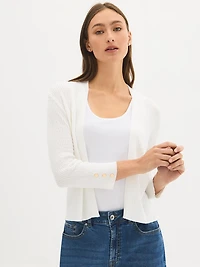 Cardigan court texturé