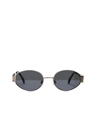 Oval Frame Metal Sunglasses