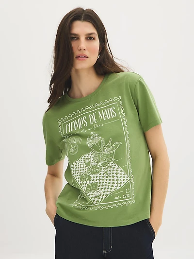 Cotton-Blend Graphic Tee