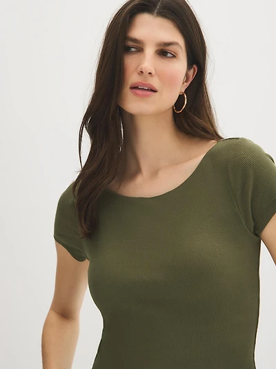 T-shirt en coton avec coussinets intégrés