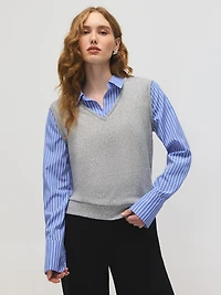 Veste avec blouse à rayures 2 en 1