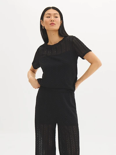 Crochet Short Sleeve Top