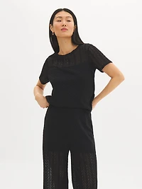 Crochet Short Sleeve Top